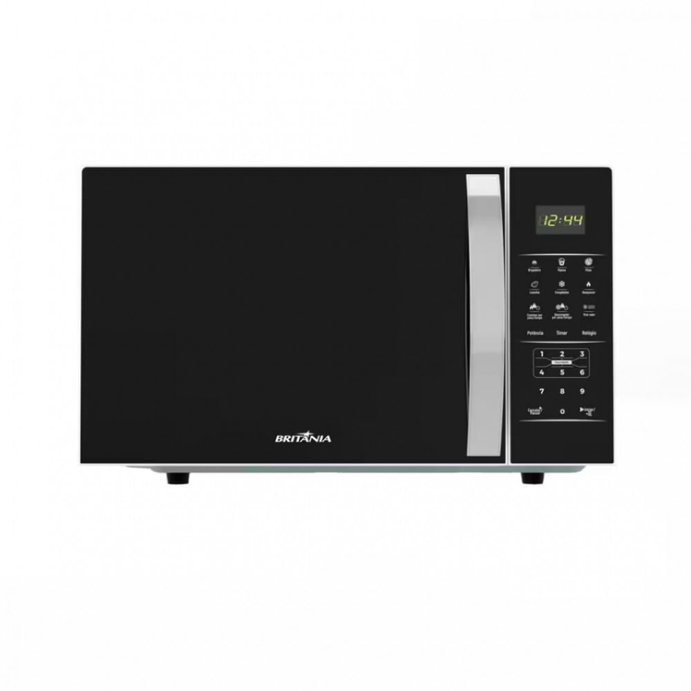 Micro-ondas Britânia BMO28 com Função Timer e Descongelar 25L Preto e Branco / 110V