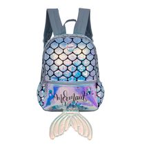 Mochila Escolar Feminina Mermaid Prata