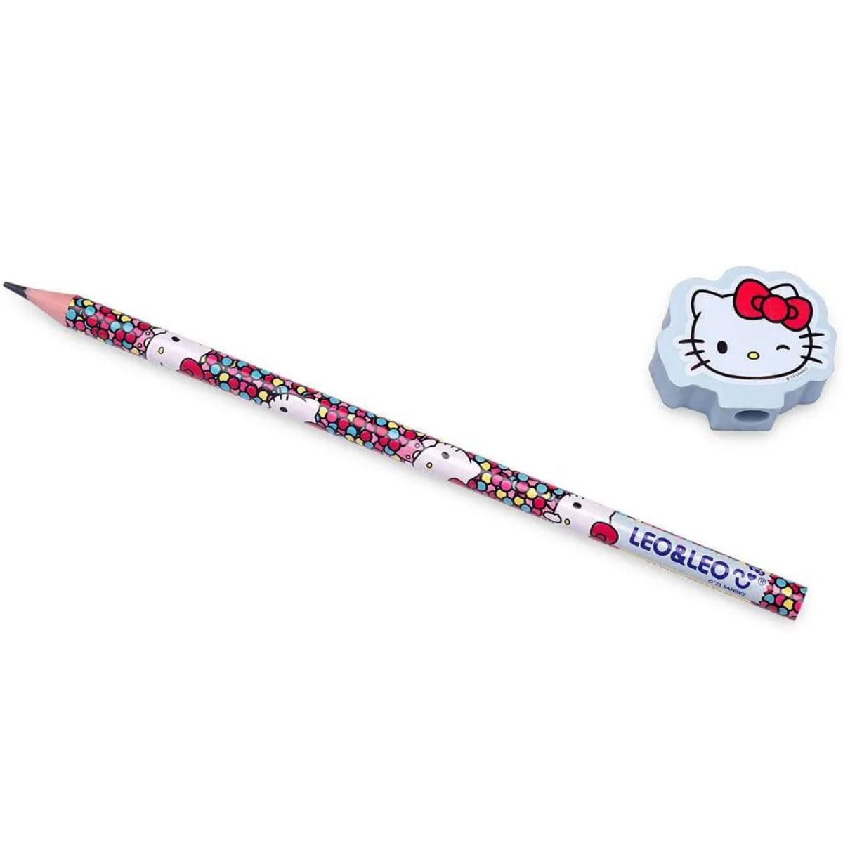 LAPIS COM BORRACHA NA PONTA HELLO KITTY UNITARIO - LEO &amp; LEO
