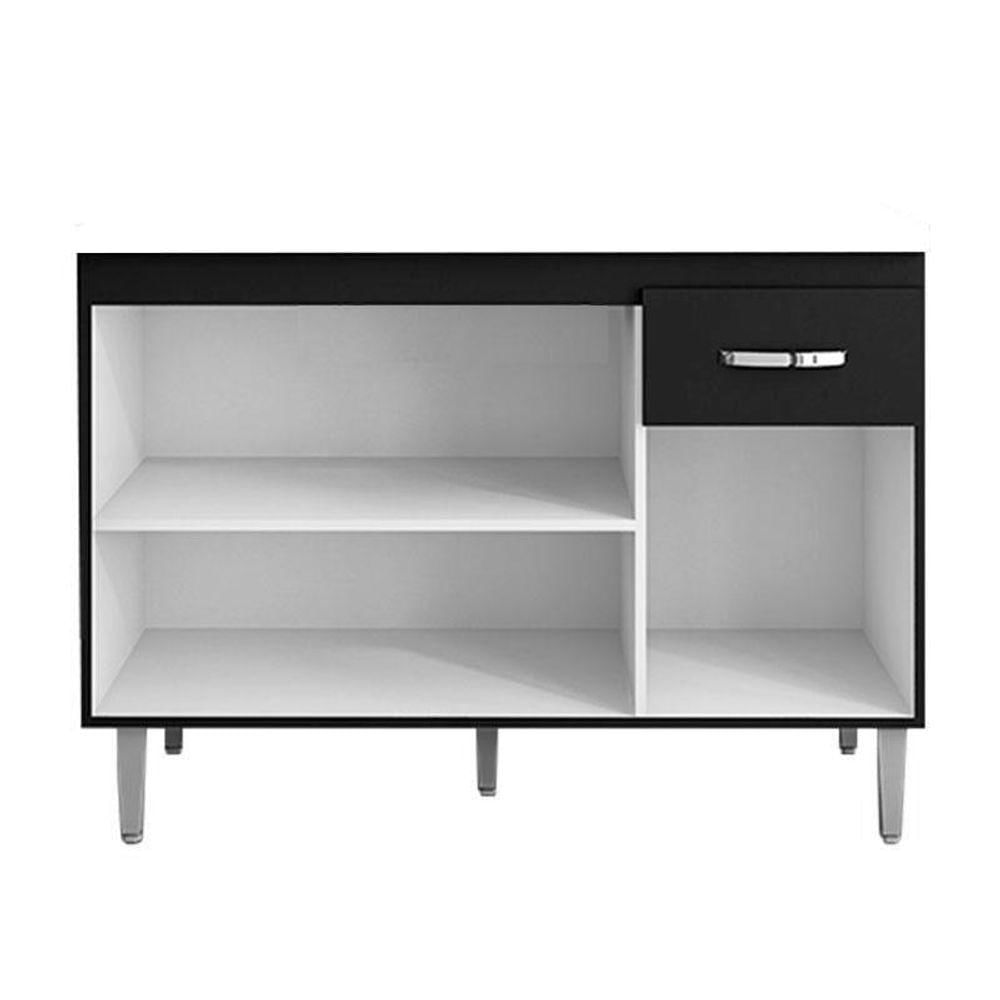 Balcão De Pia Gabriela 120 Cm Cinza Fosco - Ajl