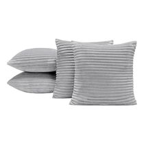 Capas De Almofadas Velvet Bariloche 60x30cm 04 Peças - Cinza