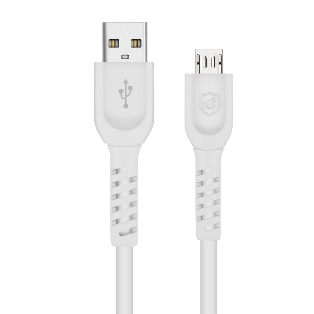 Cabo Dual Shock Micro USB V8 Branco - 1,2m - GShield