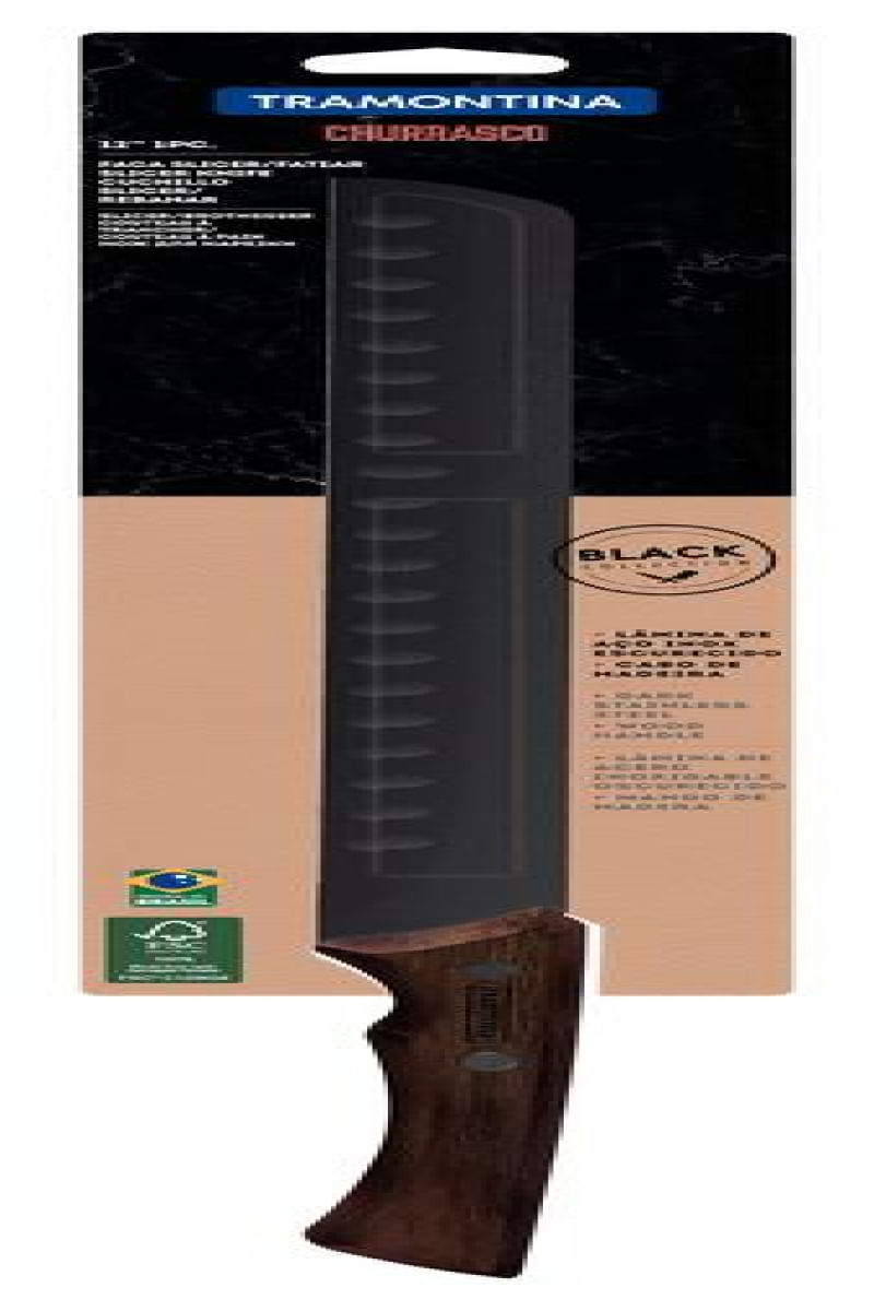 Faca Slicer/Fatiar 12' Churrasco Black Tramontina