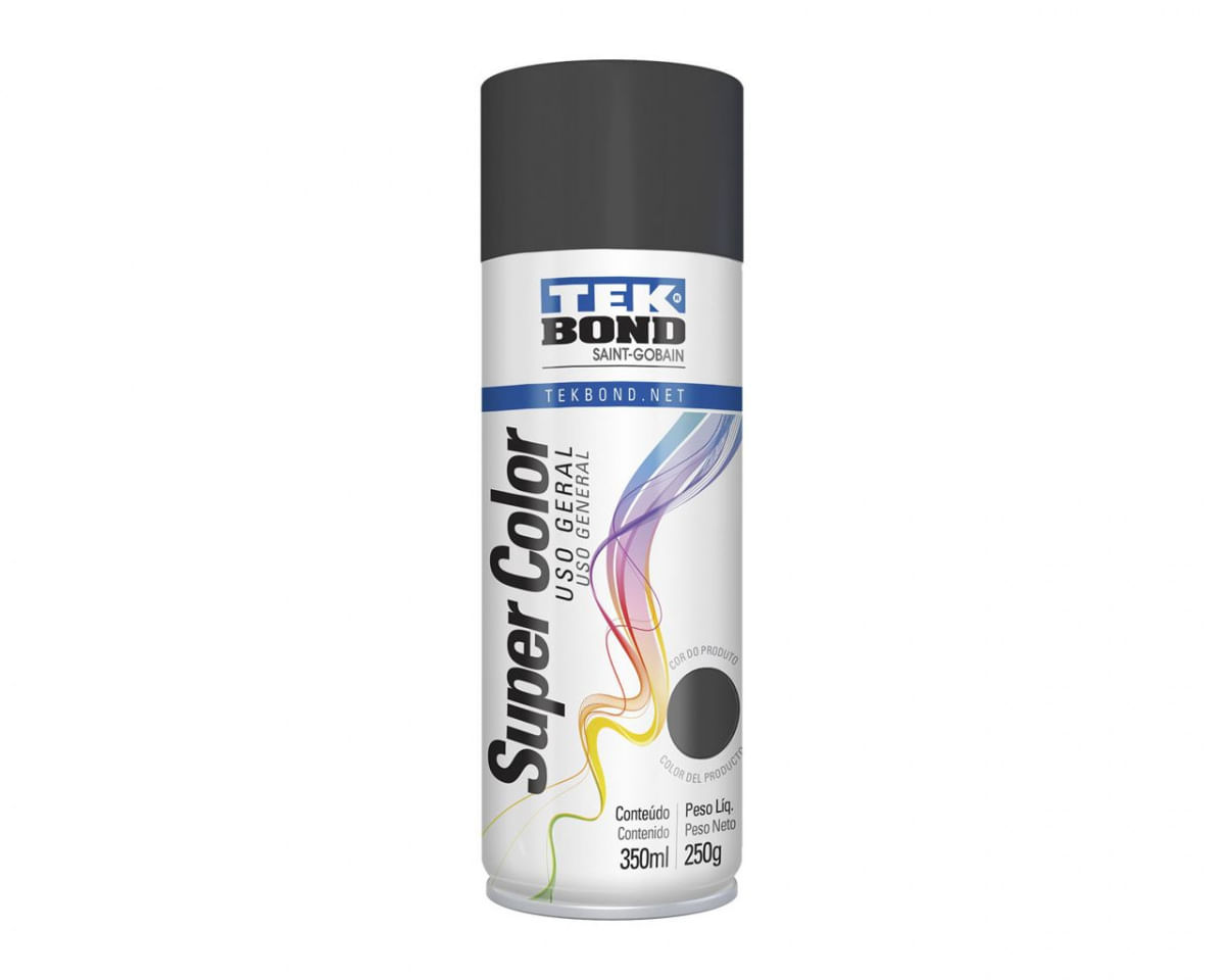 Tinta Spray Tekbond Uso Geral Grafite 350Ml/250G c/6 pcs