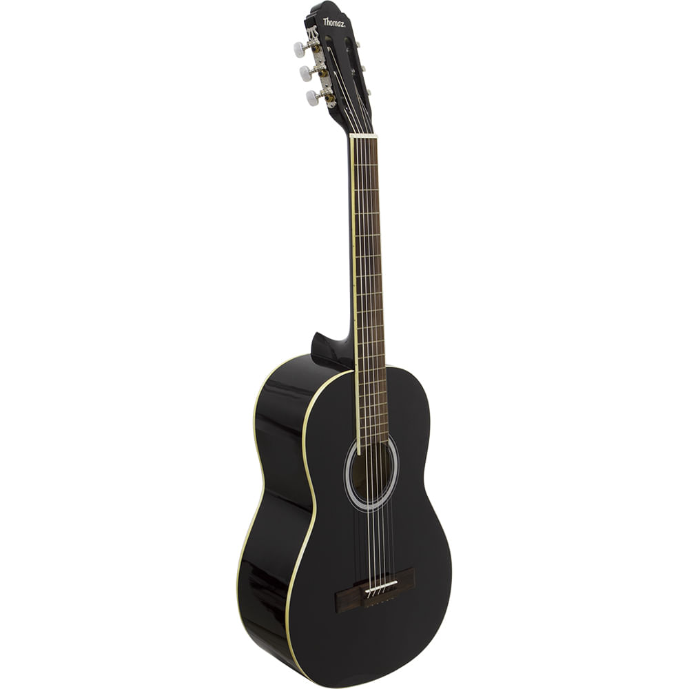 Violão Acústico de Aço para Destros com Tensor TCG 390 A Preto Thomaz