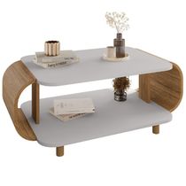 Mesa De Centro Organica Floripa 92 Cm Bechara Off White Naturalle