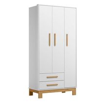 Guarda Roupa Infantil Q Encanto Slim 4340 Branco Acetinado - Qmovi