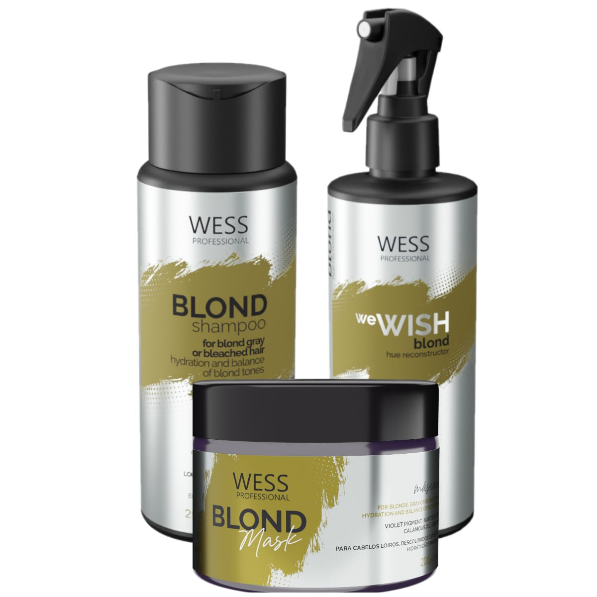 Kit Wess Blond SH 250ml + We Wish M. 260ml + Mask 200ml