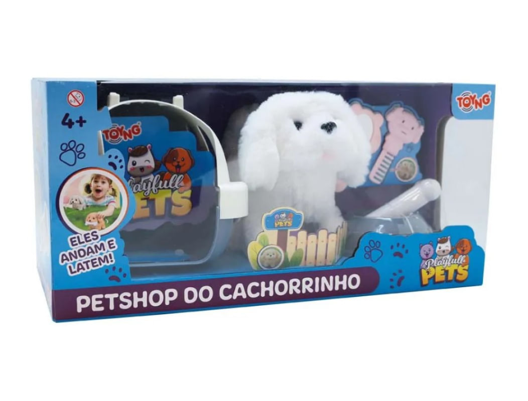 PlayFull Pets Petshop do Cachorrinho Branco - Toyng 48366