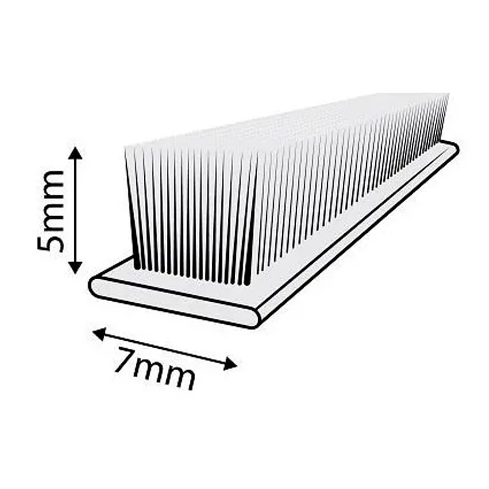 Veda Fresta Escova Branco 5mm Stamaco Home Fita Vedação 6 Metros Protetor Janela Porta Autoadesivo 3M