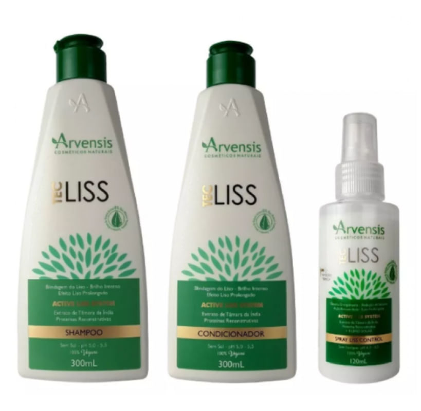 Kit Arvensis Shampoo + Condicionador + Finalizador Tec Liss