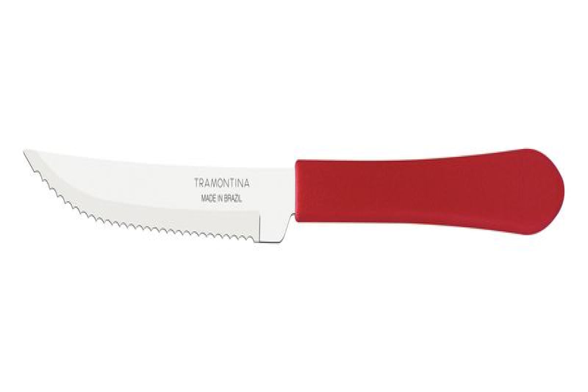 Faca Churrasco Inox 4 Leme Vermelho Tramontina