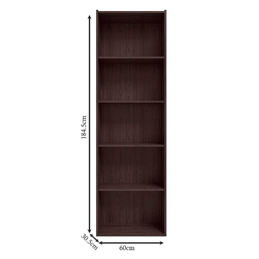 Estante Livreiro 4 Prateleiras Luiza - Ajl Móveis Cor Castanho
