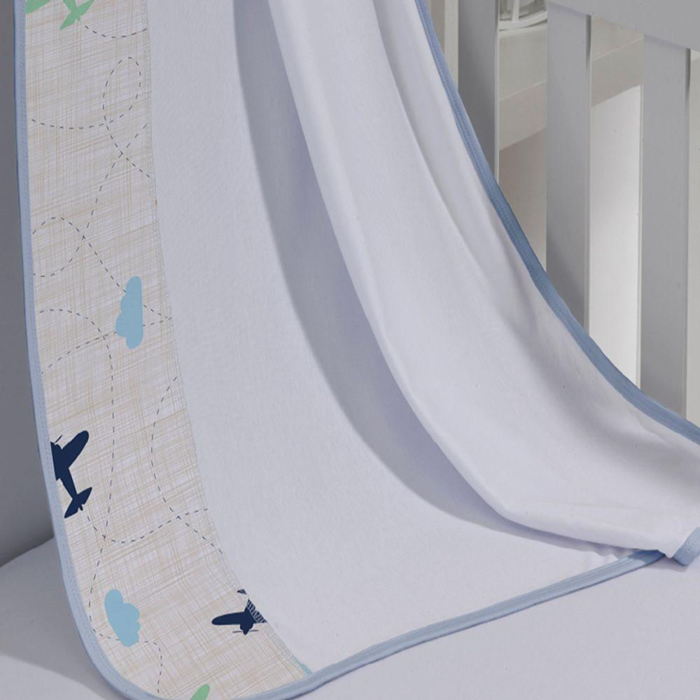 Cueiro Simples Tecebem Baby Frederico Malha Estampado kinder Azul