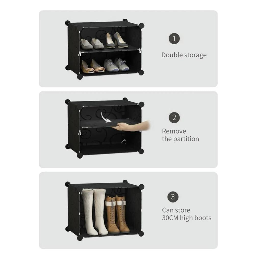 Sapateira Organizador 4 Portas Armario Guarda Roupa Brinquedos Portatil 4 Prateleiras Modular Infantil Adulto Praia Rosa