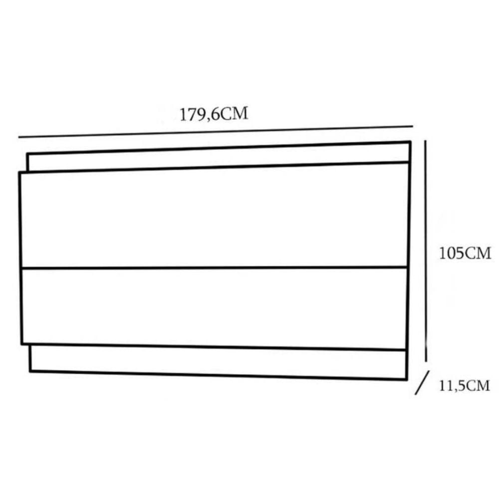 Painel Home Suspenso 70 Polegadas Estante 180 Cm Havana marrom Palisandro Cinza Régio
