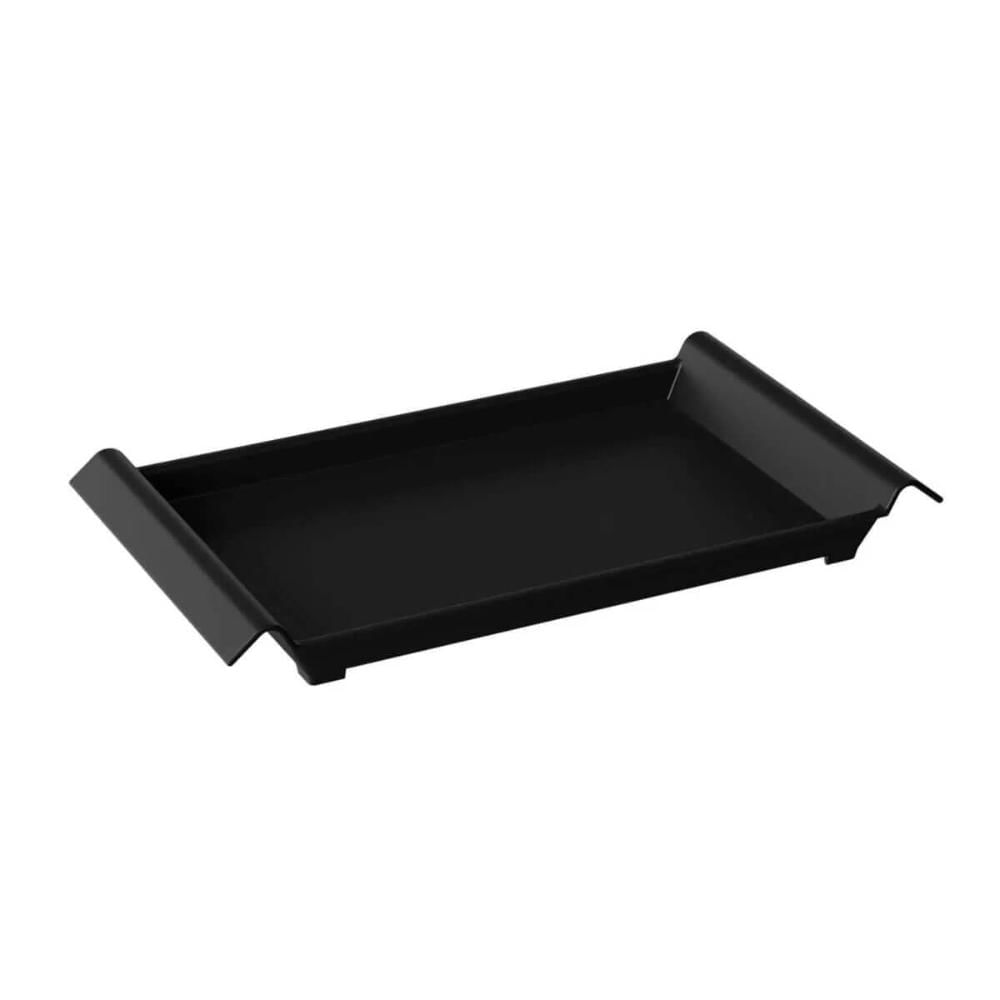 48 Bandejas de Servir com Alças 34x19cm Plásticas Preta Restaurantes Hotel Bares Coza Casual