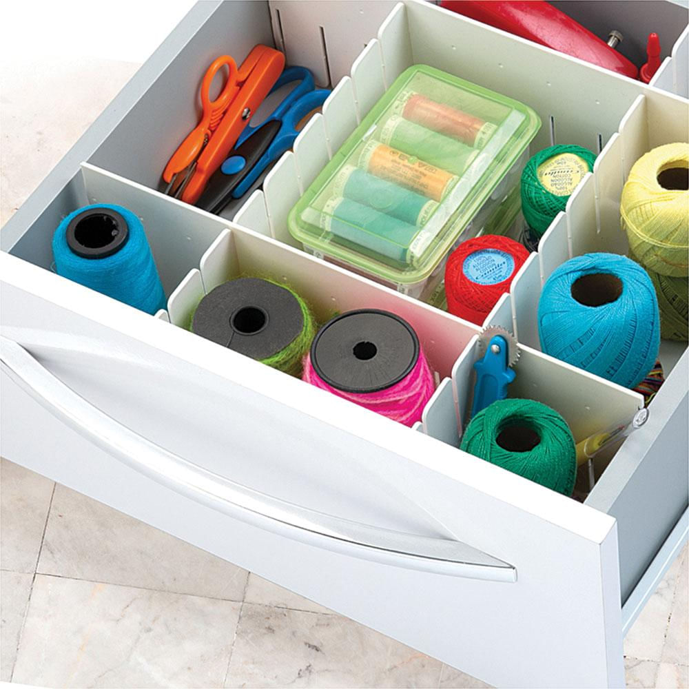 Organizador de Gaveta 40x10cm Arthi 5067 com Divisória Branca