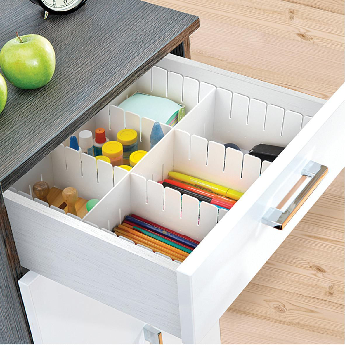 Organizador de Gaveta 40x10cm Arthi 5067 com Divisória Branca