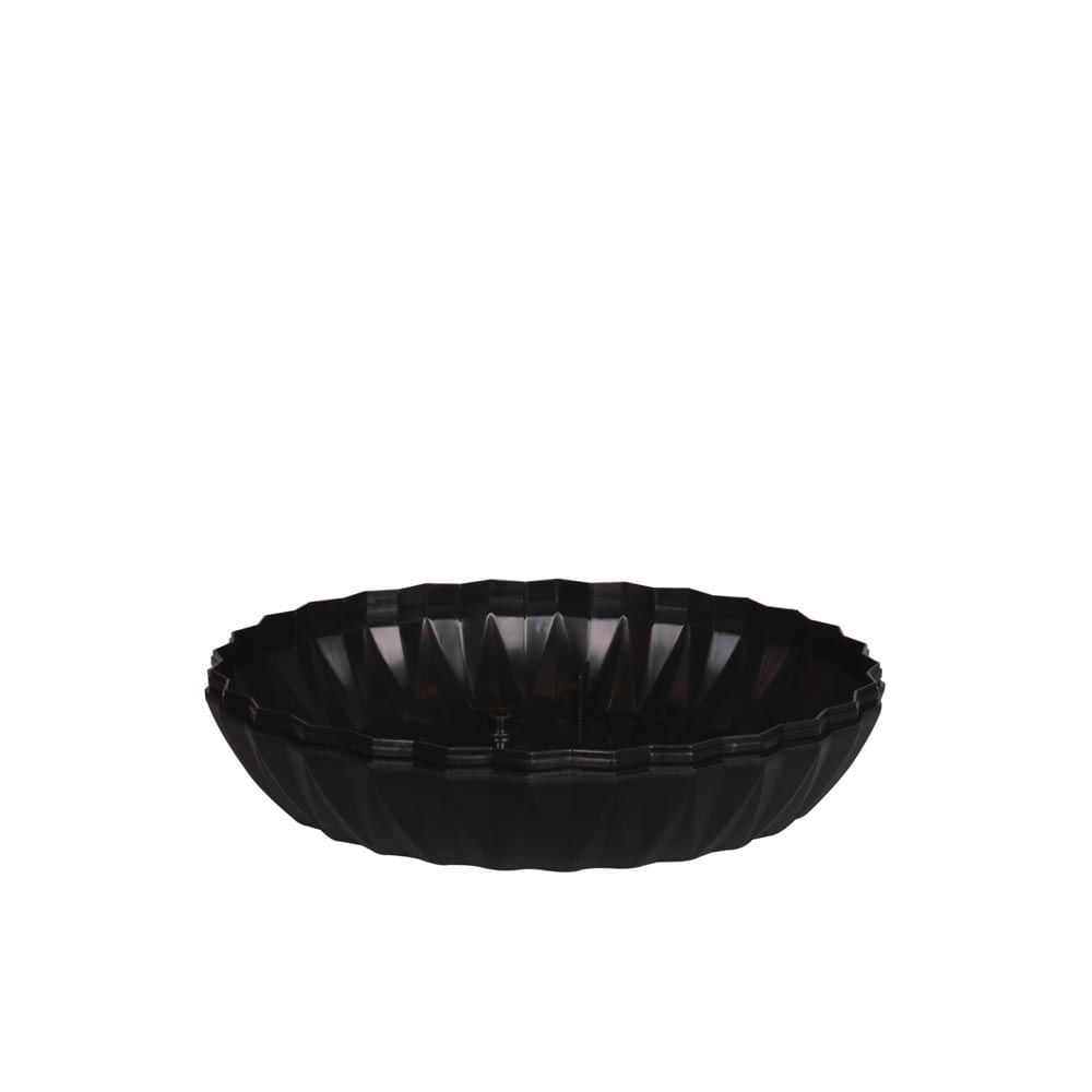 Vaso Cachepot Wave 37cm Preto