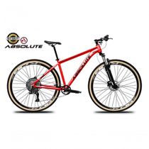 Bicicleta Aro 29 Nero 5 Peças Inteira Absolute 12v Garfo Trava Remota K7 Pneu Faixa Freio Hidráulico. Vermelho Tam.19
