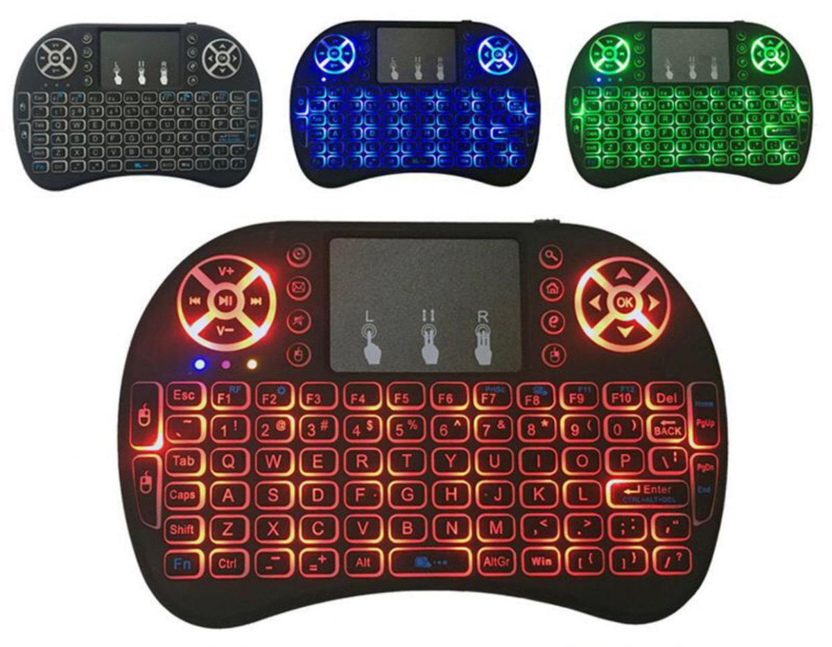 Mini Teclado Keyboard Sem Fio Wireless Usb Com Led