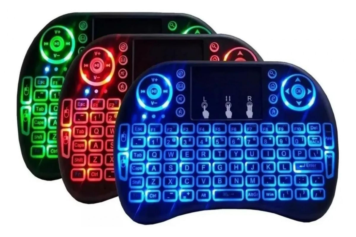 Mini Teclado Keyboard Sem Fio Wireless Usb Com Led