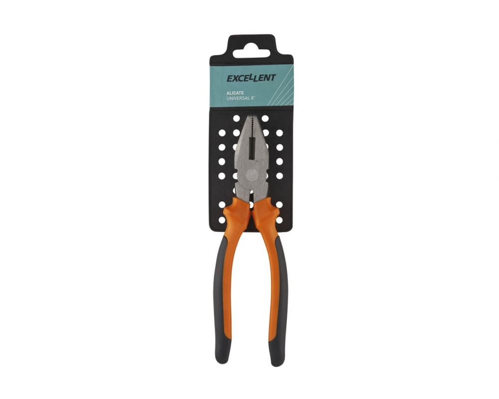Alicate Univ Import 08 Cb Laranja/Preto Blister