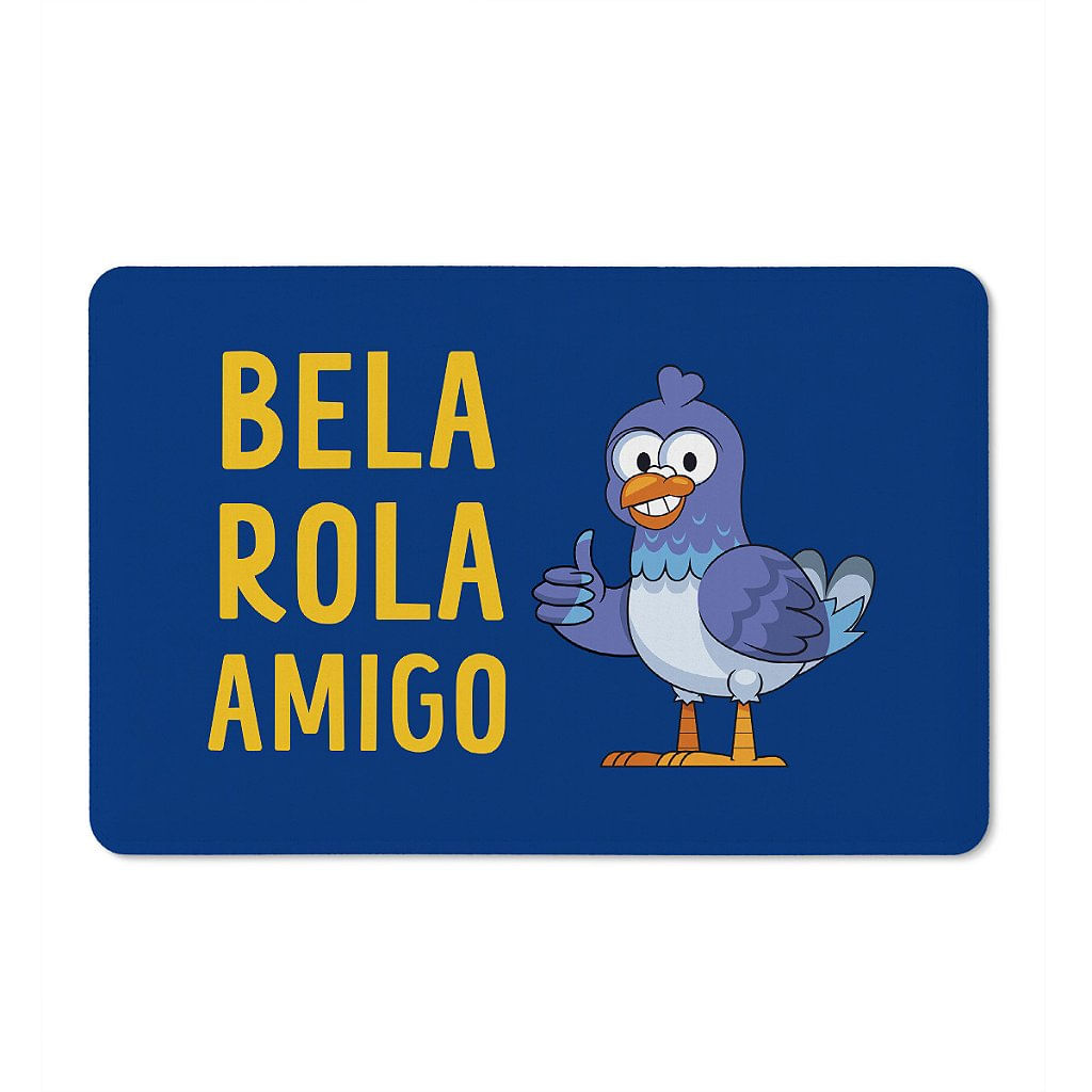 Tapete de Tecido Multiuso 60x40cm - Bela Rola Amigo (Azul)