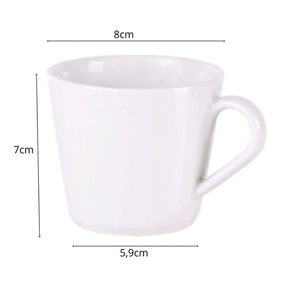 Conjunto 12 Xícaras com Pires Porcelana 185ml Tramontina Leonora Café Chá Mesa Posta