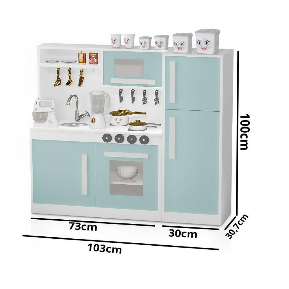 Cozinha Infantil Com Geladeira Mdf Perfeita Menta Potente