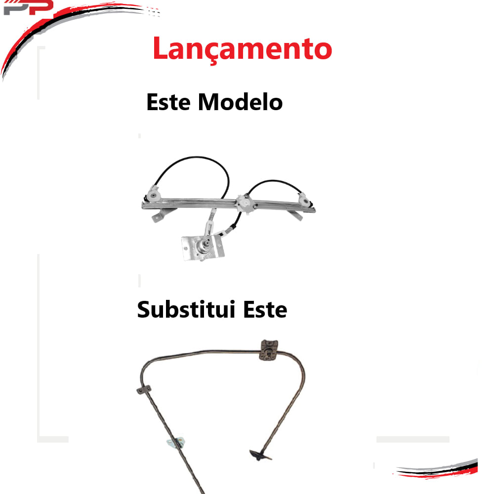 Máquina Do Vidro Mecânica Esquerda (sistema Cabo) Brasilia