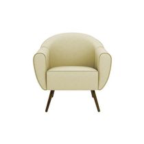 Poltrona Decorativa Sacha Corano Bege Claro