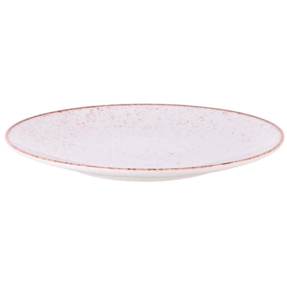 Jogo 12 Pratos Rasos Tramontina Rústico Marrom Porcelana 28cm Restaurante Mesa Posta