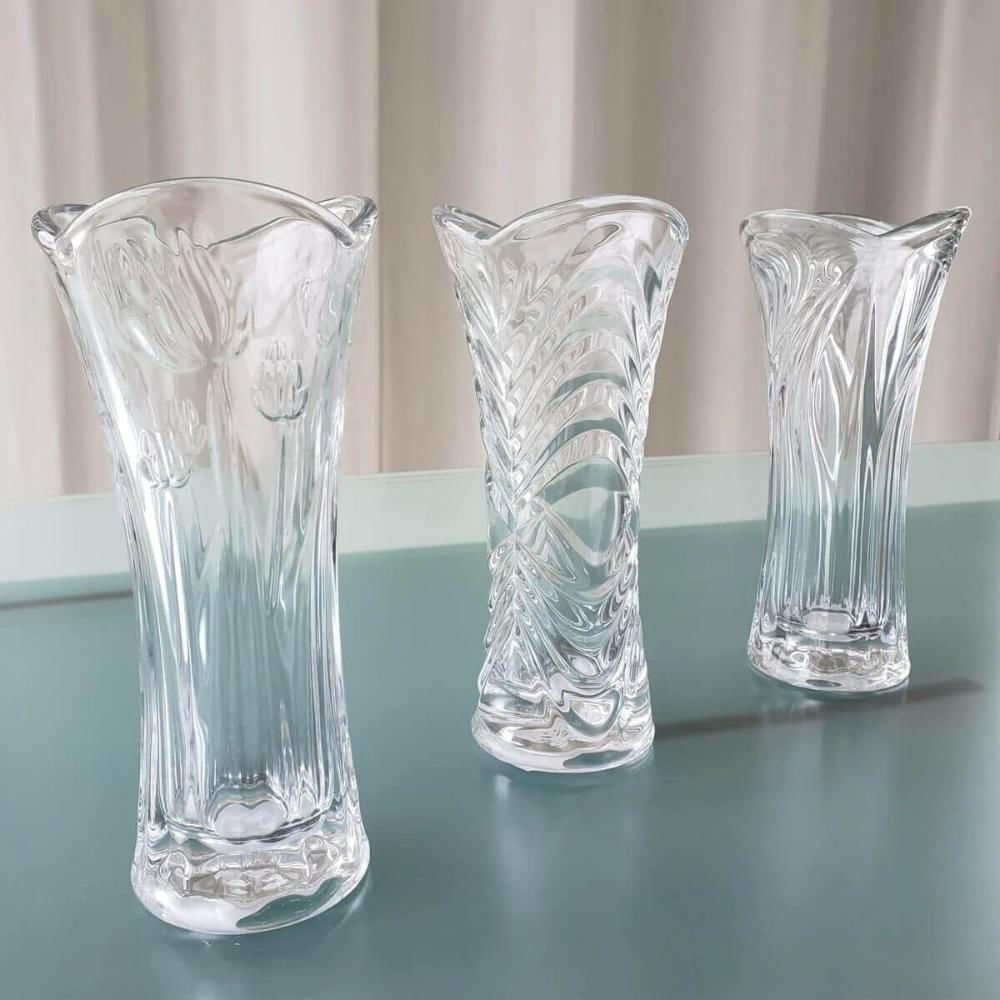 Kit 5 Vasos de Flor 17cm Sortido Lyor Decorativo Vasinho Jarro de Vidro Tulipa