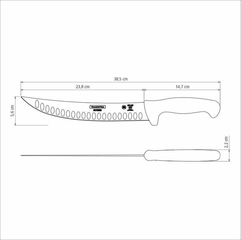 Faca Carne Inox 10 Profissional Preto Butcher Tramontina