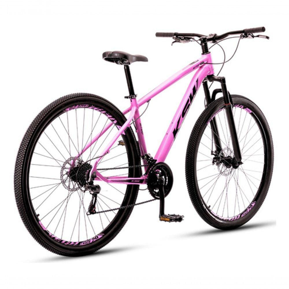Bicicleta Bike Aro 29 Ksw Marcha 21 Velocidades Alumínio Xlt 100 Mtb Rosa 21