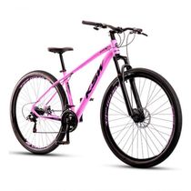 Bicicleta Aro 29 Ksw 24 Vel Shimano Alumínio Freio Disco Xlt100 Mtb Rosa 19