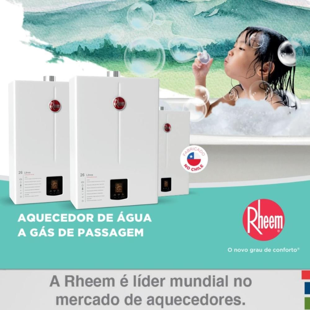 Aquecedor 26 litros digital EF Bivolt GLP Rheem