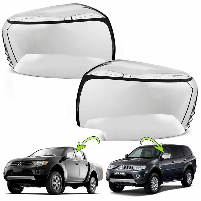 Aplique Capa Cromada Retrovisor Mitsubishi L200 Triton 2014