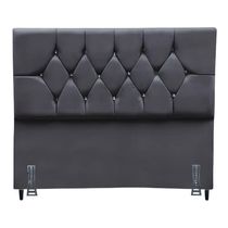 Cabeceira Para Cama Casal Queen 160 Cm Rafaela E Frame Suede Cinza Escuro