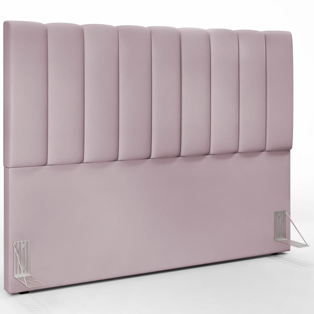 Cabeceira Cama Box Casal Queen 160 cm Dália W01 Suede Rosê - Lyam Decor