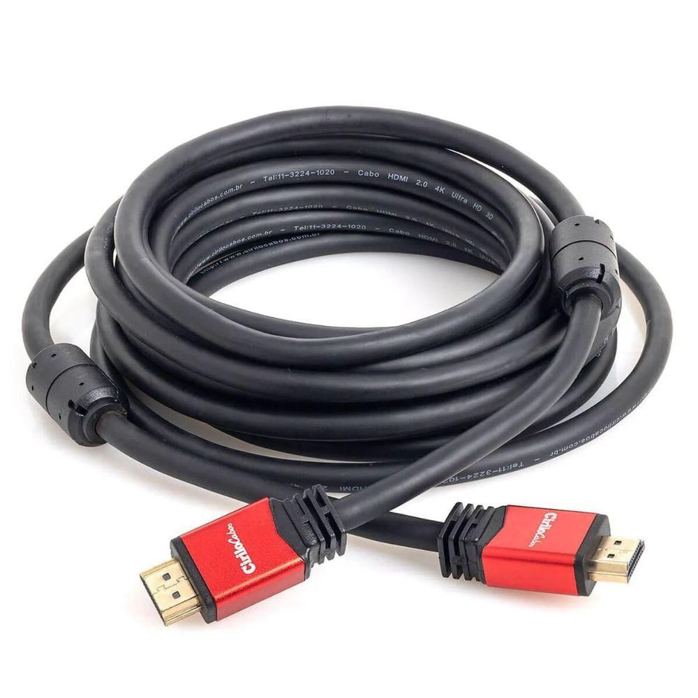 Cabo HDMI 2.0, 19 Pinos 4K, Ultra HD, 3D - 5 Metros