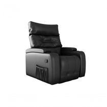 Poltrona Do Papai Reclinável E Giratória Luxo Premium Commander Matrix Sintetico Preto