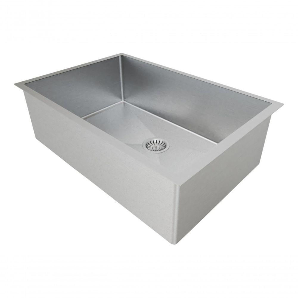 Pia Inox Escovado Para Cozinha 60X40 Gourmet Luxo Retangular