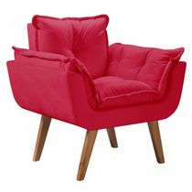 Poltrona Opalla 1 Lugar Base Palito D Salla Vermelho