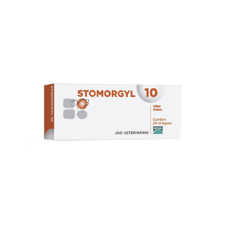 Stomorgyl 10 Cães e Gatos - 20 drágeas