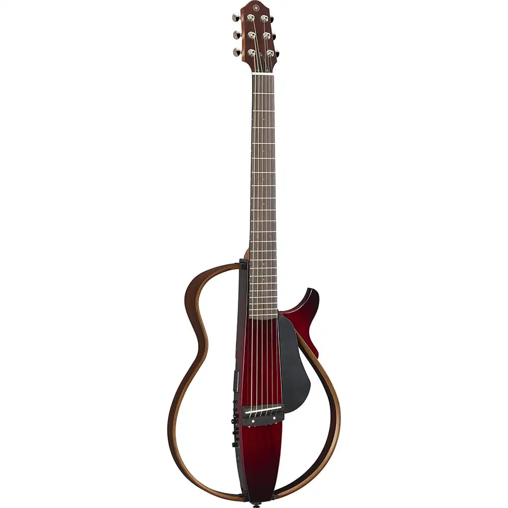 Violão Silent Cordas em Aço SLG 200S CRB Crinson Red Burst com Bag Yamaha