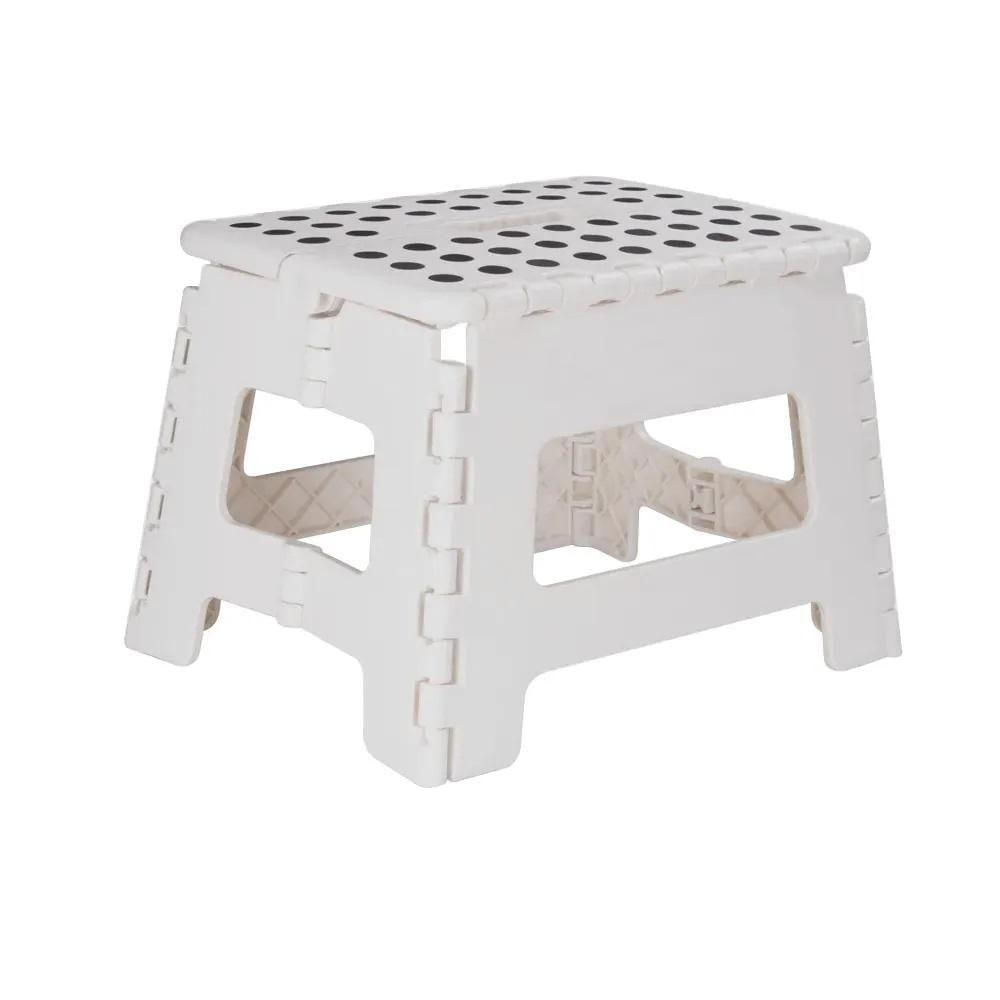 Banqueta Banquinho Portatil Multiuso Plastico Resistente Reforcado Compacto Casa Passeio Viagem