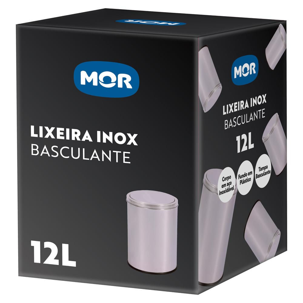 Lixeira Inox Basculante 12L